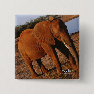 Bóton Quadrado 5.08cm Vermelho Grande