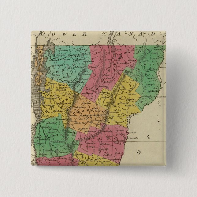 Bóton Quadrado 5.08cm Vermont 9 (Frente)