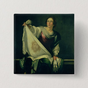 Bóton Quadrado 5.08cm Veronica do St., 1625-30 (óleo em canvas)