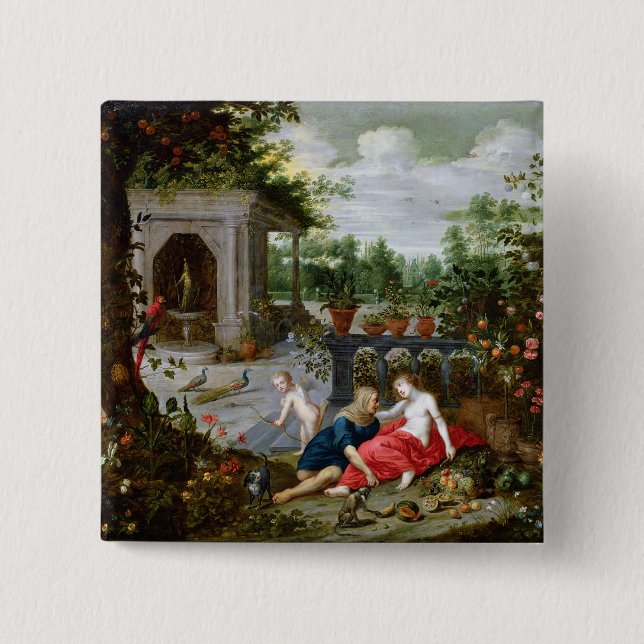 Bóton Quadrado 5.08cm Vertumnus e Pomona (Frente)