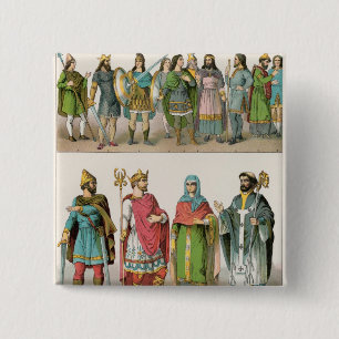 Bóton Quadrado 5.08cm Vestido anglo-saxão