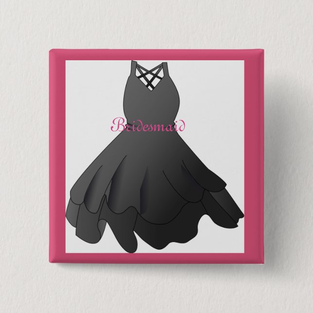 Bóton Quadrado 5.08cm Vestido de Casamento do Partido Bridal Bridesmaid  (Frente)