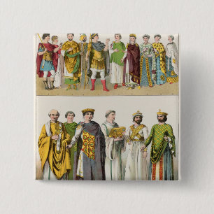 Bóton Quadrado 5.08cm Vestido na corte bizantina