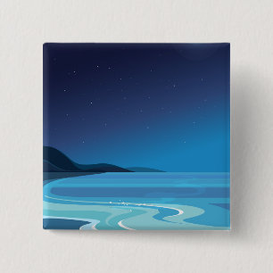 Bóton Quadrado 5.08cm Viagem de praia