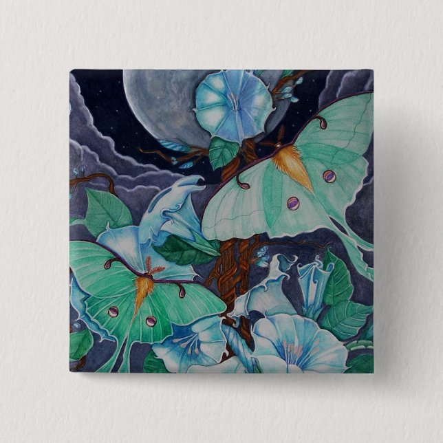 Bóton Quadrado 5.08cm Vida de la Luna (Frente)