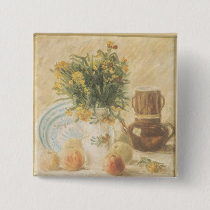 Bóton Quadrado 5.08cm Vida de Vincent van Gogh   ainda, 1887