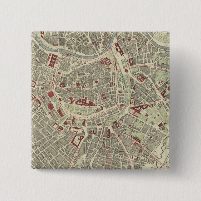 Bóton Quadrado 5.08cm Viena (Frente)
