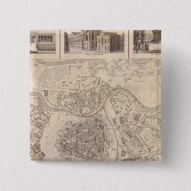 Bóton Quadrado 5.08cm Viena 2 (Frente)