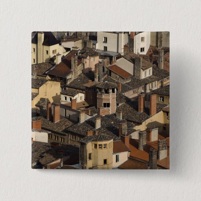 Bóton Quadrado 5.08cm Vieux Lyon Old Lyon), França (Frente)