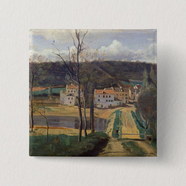 Bóton Quadrado 5.08cm Ville-d'Avray, c.1820 (Frente)