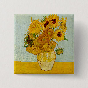 Bóton Quadrado 5.08cm Vincent Van Gogh