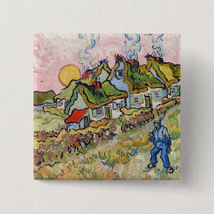 Bóton Quadrado 5.08cm Vincent van Gogh - Casas e Figura