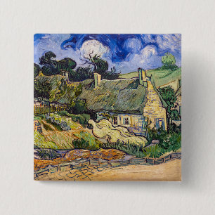 Bóton Quadrado 5.08cm Vincent Van Gogh - Cottages achados em Cordeville