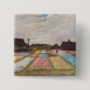 Bóton Quadrado 5.08cm Vincent van Gogh - Flores na Holanda