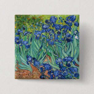 Bóton Quadrado 5.08cm Vincent Van Gogh - Íris