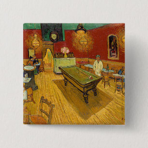 Bóton Quadrado 5.08cm Vincent van Gogh - O Café da Noite