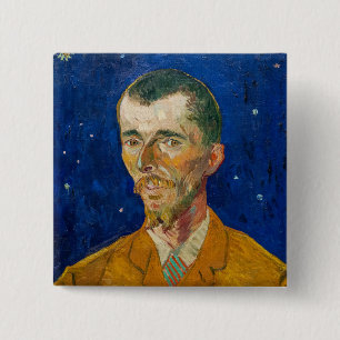 Bóton Quadrado 5.08cm Vincent Van Gogh - Retrato de Eugene Boch, Arles