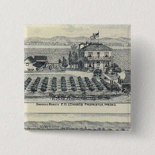 Bóton Quadrado 5.08cm Vineyard, Fresno