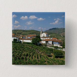 Bóton Quadrado 5.08cm Vinhas, Aldeia de São Miguel, Douro