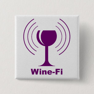 Bóton Quadrado 5.08cm Vinho-Fi Ondas Vidro De Vinho Puro