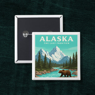 Bóton Quadrado 5.08cm Vintage Alaska