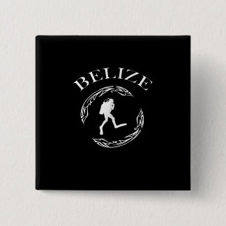 Bóton Quadrado 5.08cm Vintage Diving Belize Scuba Ocean Costume Gift