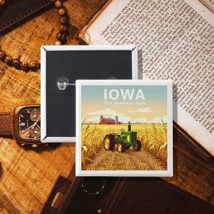 Bóton Quadrado 5.08cm Vintage Iowa