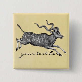 Bóton Quadrado 5.08cm Vintage Kudu