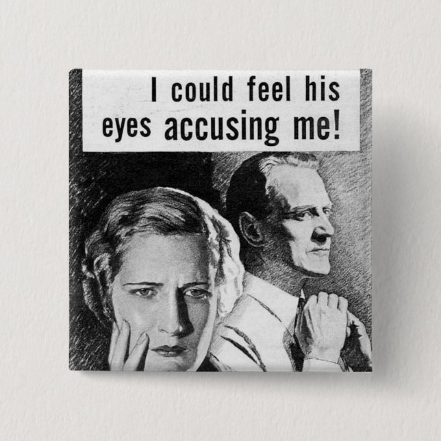 Bóton Quadrado 5.08cm Vintage Paranoia (Frente)