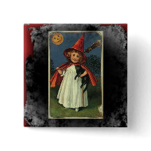Vintage Young Halloween Witée Eerie Background
