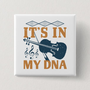 Bóton Quadrado 5.08cm Violino - Está no meu DNA