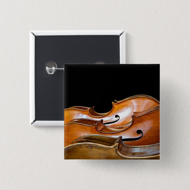 Bóton Quadrado 5.08cm Violoncelos (Frente & Verso)