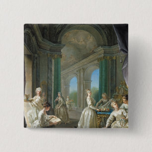 Bóton Quadrado 5.08cm Virgens modernas, 1728