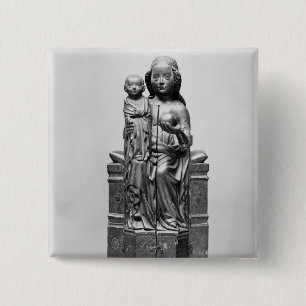 Bóton Quadrado 5.08cm Virgin fechado, início do século XV