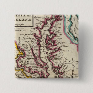 Bóton Quadrado 5.08cm Virginia e Maryland