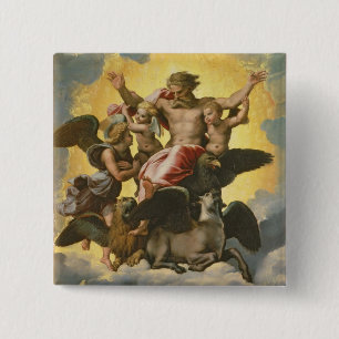 Bóton Quadrado 5.08cm Visão de Ezekiel, c.1518