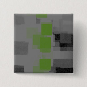 Bóton Quadrado 5.08cm "Visão Noturna" Abstrato geométrica