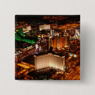 Bóton Quadrado 5.08cm Vista aérea de Las Vegas