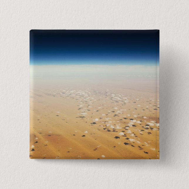 Bóton Quadrado 5.08cm Vista aérea de um deserto (Frente)
