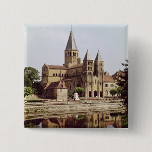 Bóton Quadrado 5.08cm Vista da igreja de Notre-Dame