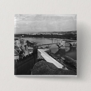 Bóton Quadrado 5.08cm Vista da ponte do St. Benezet