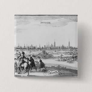 Bóton Quadrado 5.08cm Vista de Bruges