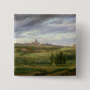 Bóton Quadrado 5.08cm Vista de Paris do montículo Cailles auxiliar,