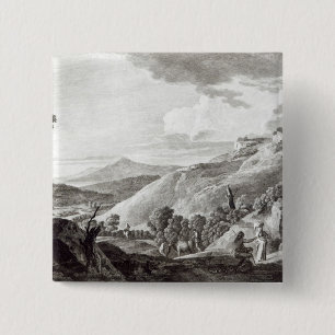 Bóton Quadrado 5.08cm Vista de Tarquinia e de Corneto