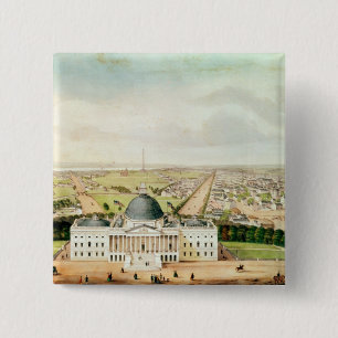 Bóton Quadrado 5.08cm Vista de Washington