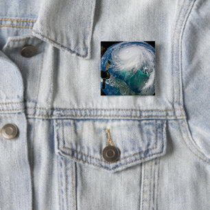 Bóton Quadrado 5.08cm Vista Do Furacão Dorian.