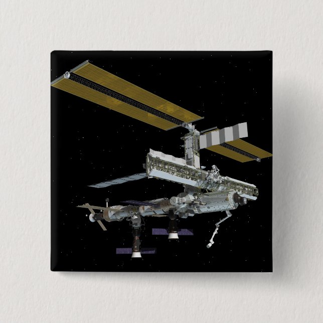 Bóton Quadrado 5.08cm Vista gerada por computador (Frente)