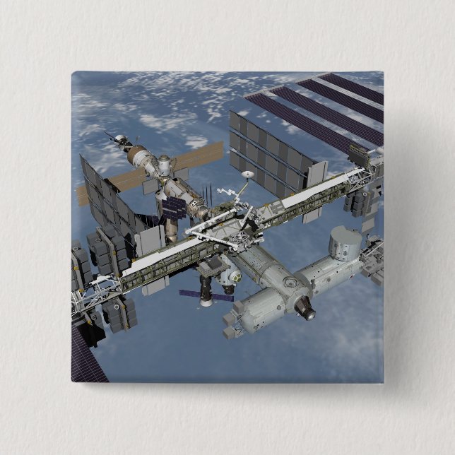 Bóton Quadrado 5.08cm Vista gerada por computador 4 (Frente)