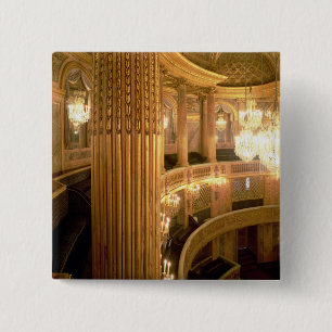 Bóton Quadrado 5.08cm Vista interior do teatro da ópera que olha para t