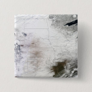 Bóton Quadrado 5.08cm Vista por satélite de uma enorme tempestade de inv
